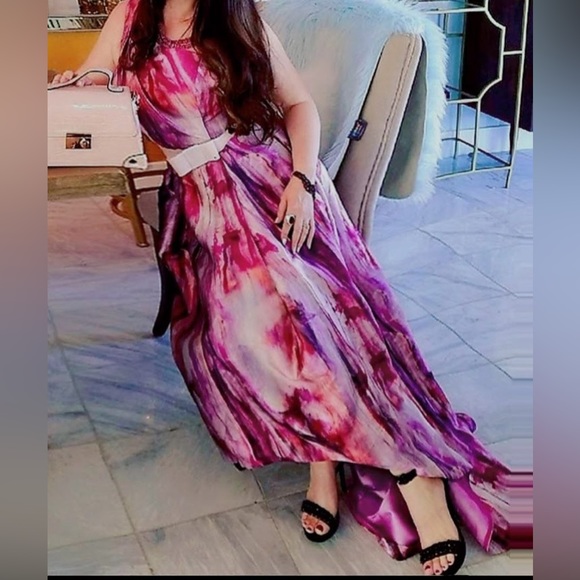 Pamella Roland High low one shoulder night Gown - Picture 4 of 7